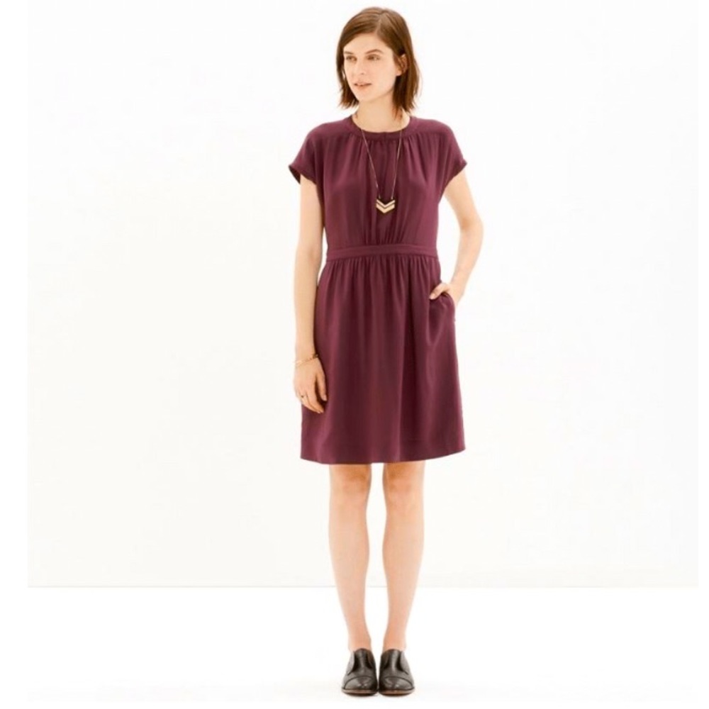 Madewell Chiffon Fit & Flare Dress